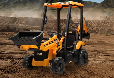JCB 12V Electric Ride-On Tractor - Yellow