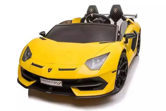 Lamborghini Aventador SVJ 24V Kids 2 Seater Ride On Car With Parental Control - Yellow