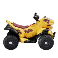 Kids Dinosaur Jurassic 12V Ride On Quad - Yellow