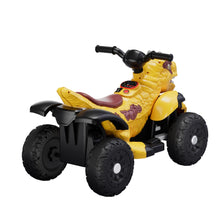 Kids Dinosaur Jurassic 12V Ride On Quad - Yellow