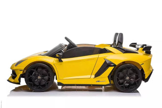 Lamborghini Aventador SVJ 24V Kids 2 Seater Ride On Car With Parental Control - Yellow