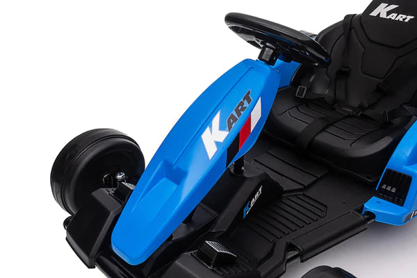 Top Driver Kart 24V Drift Electric Kids Ride on Go Kart - Blue