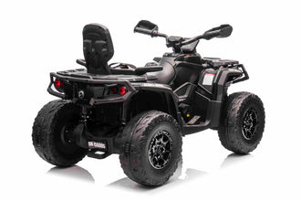 Licensed Cam Am Outlander 24V Electric Kids 2 Seater Quad Bike in Black