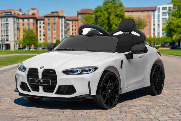Licensed BMW M4 Electric 12V Kids Ride on Car With Remote - White ...