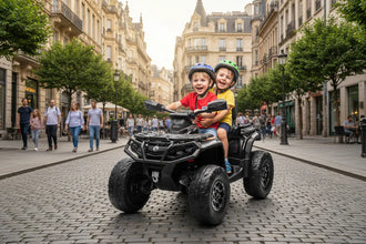 Licensed Cam Am Outlander 24V Electric Kids 2 Seater Quad Bike in Black