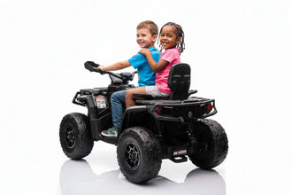 Licensed Cam Am Outlander 24V Electric Kids 2 Seater Quad Bike in Black