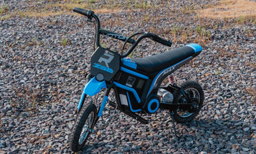 24V Kids Ride on Electric Motorbike 350W Motors with Twist Grip Throttle - Blue