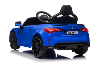 Licensed 12V BMW M4 Ride-On Coupe for Kids - Blue