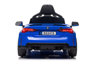 Licensed 12V BMW M4 Ride-On Coupe for Kids - Blue