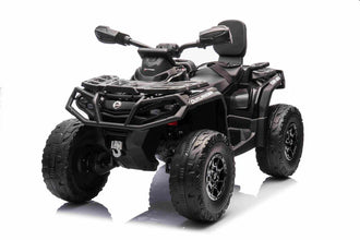 Licensed Cam Am Outlander 24V Electric Kids 2 Seater Quad Bike in Black
