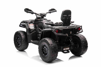 Licensed Cam Am Outlander 24V Electric Kids 2 Seater Quad Bike in Black