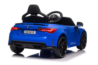 Licensed 12V BMW M4 Ride-On Coupe for Kids - Blue