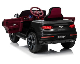 Bentley Bentayga Kids 12v Ride On Car with Remote in Black - Leather Seat & EVA Wheels