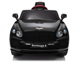 Bentley Bentayga Kids 12v Ride On Car with Remote in Black - Leather Seat & EVA Wheels