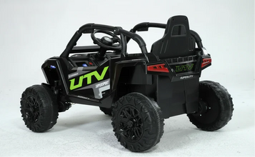 12v Kids Ride on Mini UTV Buggy With Remote & EVA Wheels - Black/Green