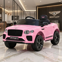 Bentley Bentayga S Kids 12v Ride On Car with Remote in Pink - Leather Seat & EVA Wheels