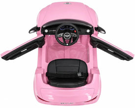 Bentley Bentayga S Kids 12v Ride On Car with Remote in Pink - Leather Seat & EVA Wheels