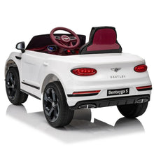 Bentley Bentayga Kids 12v Ride On Car with Remote in White - Leather Seat & EVA Wheels