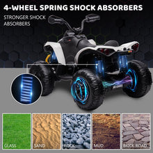 Can-Am Kids 24V Electric Ride On Quad Bike - White