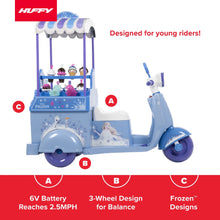 Huffy Disney Frozen Kids 6V Electric Ride on Ice Cream Kart