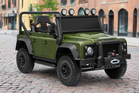 Land Rover Defender 110 SVX Spectra 24v Ride On Car with Remote - Army Green