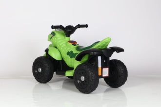 Kids Dinosaur Jurassic 12V Ride On Quad - Green