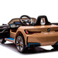 BMW i4 Licensed Kids 12V Electric Ride On Car with parental control In Gold