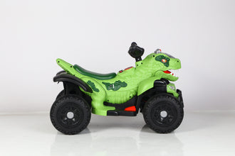 Kids Dinosaur Jurassic 12V Ride On Quad - Green