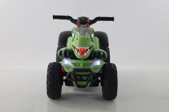 Kids Dinosaur Jurassic 12V Ride On Quad - Green