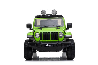 Jeep Wrangler Rubicon 12v with Leather Seats and Eva Wheels - Green