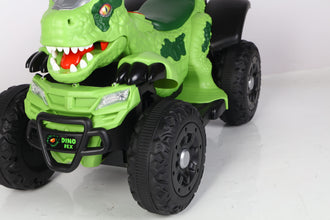 Kids Dinosaur Jurassic 12V Ride On Quad - Green