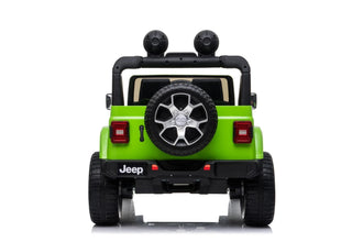 Jeep Wrangler Rubicon 12v with Leather Seats and Eva Wheels - Green