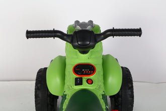 Kids Dinosaur Jurassic 12V Ride On Quad - Green