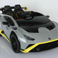 Lamborghini Huracan STO 12V With drift mode Kids Ride On Car with a parental controller - Grey