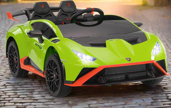 Lamborghini Huracan STO Drift 24V Children Ride On Car With Parental Remote - Green
