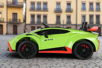 Lamborghini Huracan STO Drift 24V Children Ride On Car With Parental Remote - Green