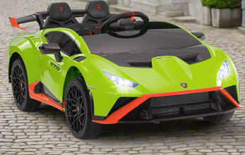 Lamborghini Huracan STO Drift 24V Children Ride On Car With Parental Remote - Green