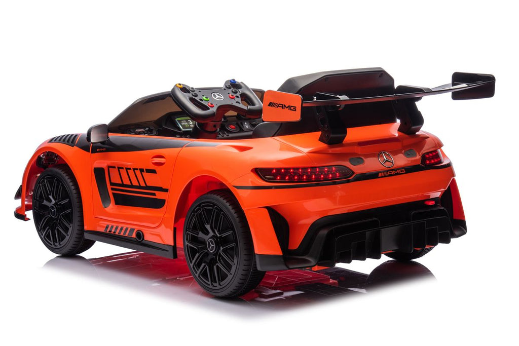 Licensed 12v Mercedes-AMG GT3 Kids Ride on Car Orange – Kiddies