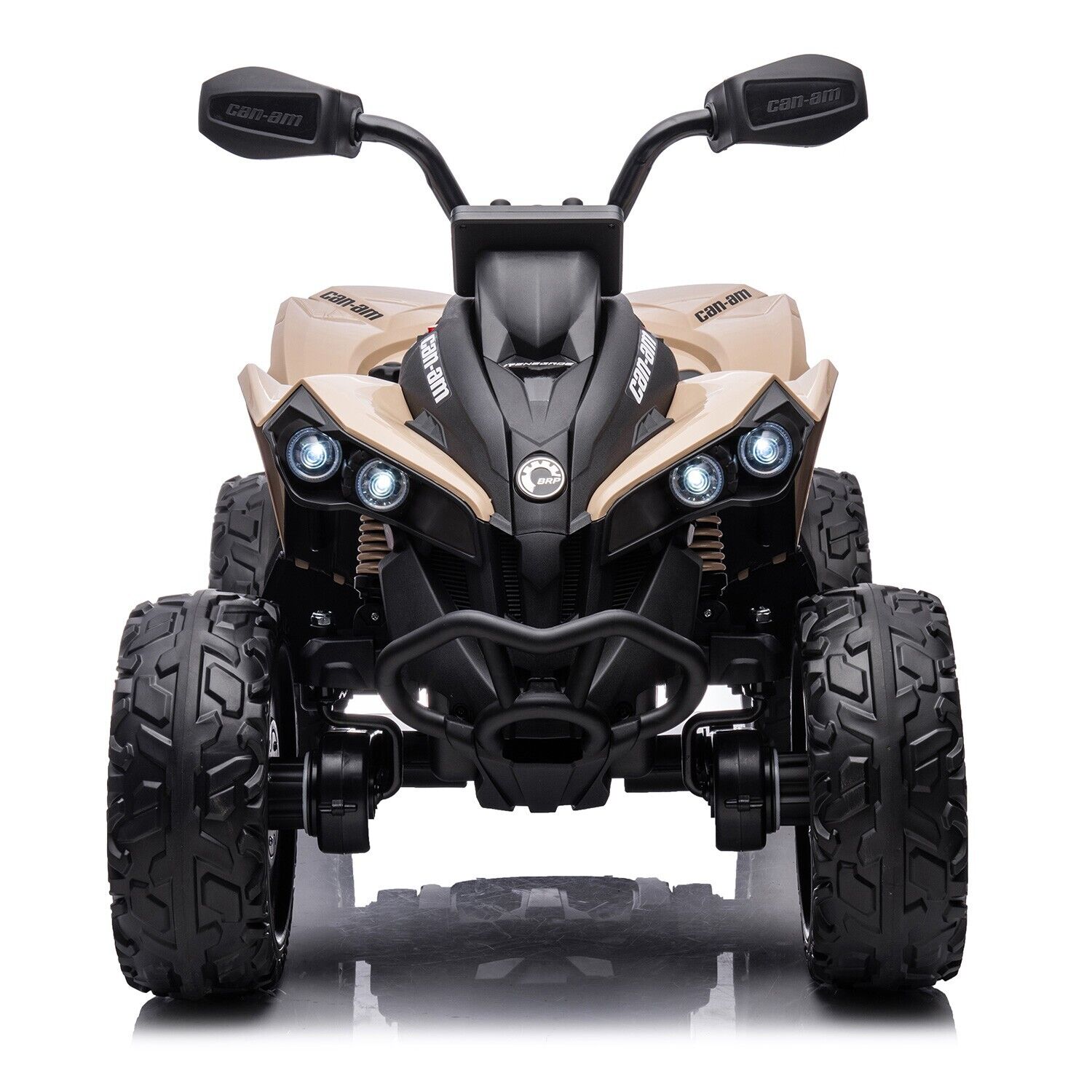 CanAm Kids 24V Electric Ride On Quad Bike Khaki Kiddies Motors