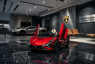 Lamborghini Sian XXL 2 Seater 24V Kids Ride on Car with Remote & Drift Mode - Metallic Red