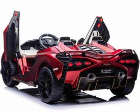 Lamborghini Sian XXL 2 Seater 24V Kids Ride on Car with Remote & Drift Mode - Metallic Red