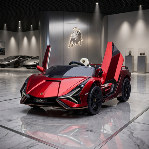 Lamborghini Sian XXL 2 Seater 24V Kids Ride on Car with Remote & Drift Mode - Metallic Red