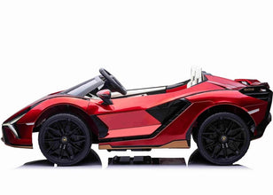 Lamborghini Sian XXL 2 Seater 24V Kids Ride on Car with Remote & Drift Mode - Metallic Red