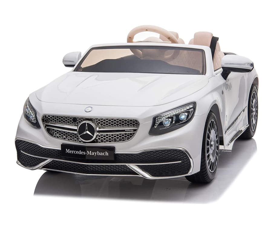Licensed Maybach S650 Cabriolet 12V Kids Ride On Car With LCD MP4 Screen and parental controller  - White
