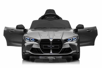 Licensed BMW M4 12V Kids Ride on Car With Remote - Metallic Silver