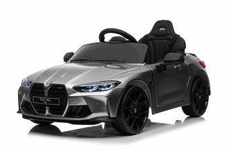 Licensed BMW M4 12V Kids Ride on Car With Remote - Metallic Silver