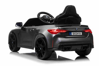 Licensed BMW M4 12V Kids Ride on Car With Remote - Metallic Silver