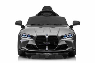 Licensed BMW M4 12V Kids Ride on Car With Remote - Metallic Silver