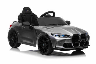 Licensed BMW M4 12V Kids Ride on Car With Remote - Metallic Silver