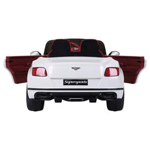 Licensed Kids Bentley Supersports 2 Seater Electric Ride On Car In white with parental control